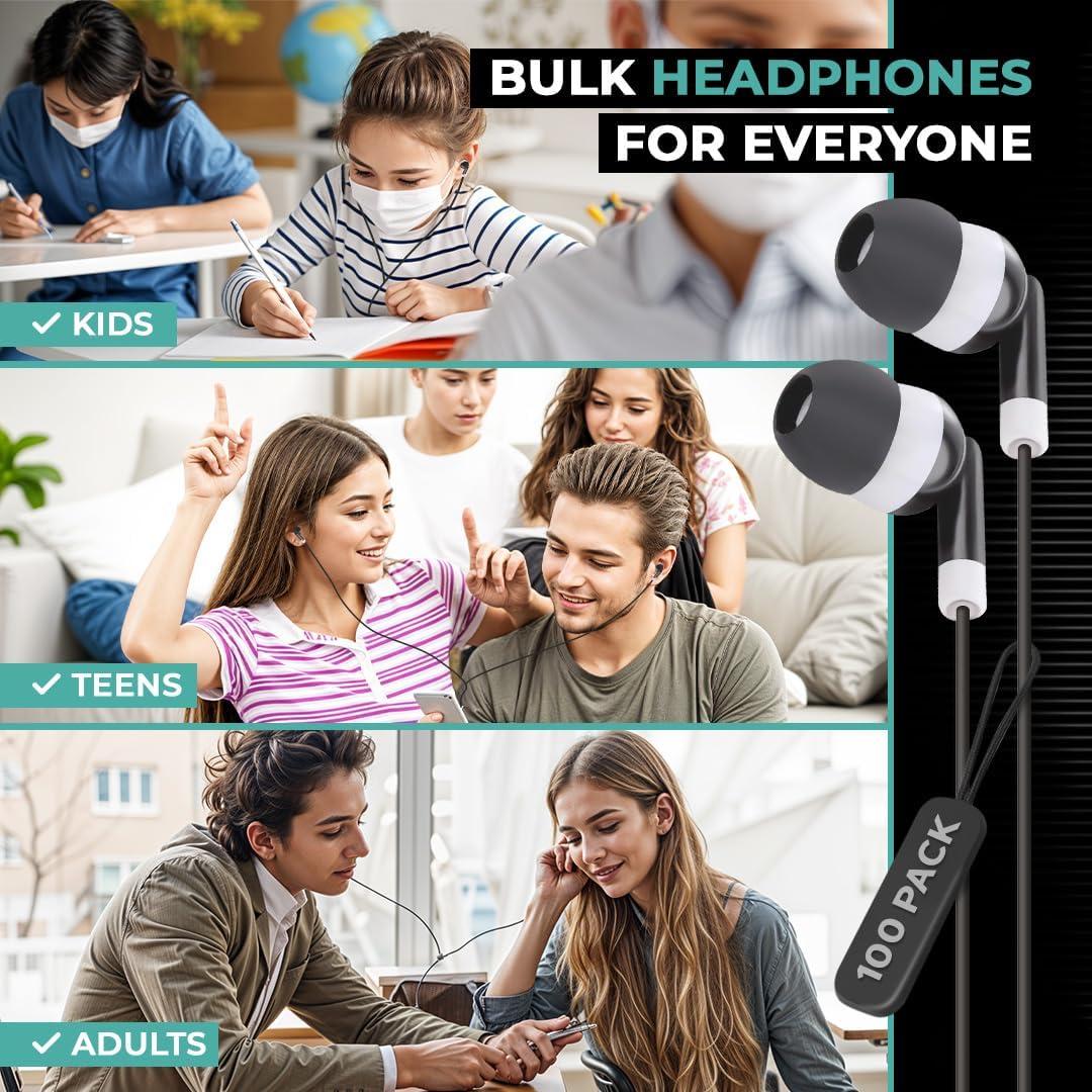 Auriculares JustJamz Basic Dot 100 Pack | Intrauditivos 3.5mm