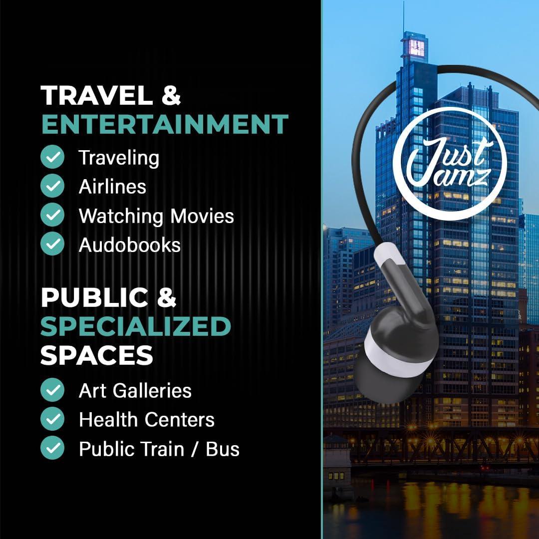 Auriculares JustJamz Basic Dot 100 Pack | Intrauditivos 3.5mm