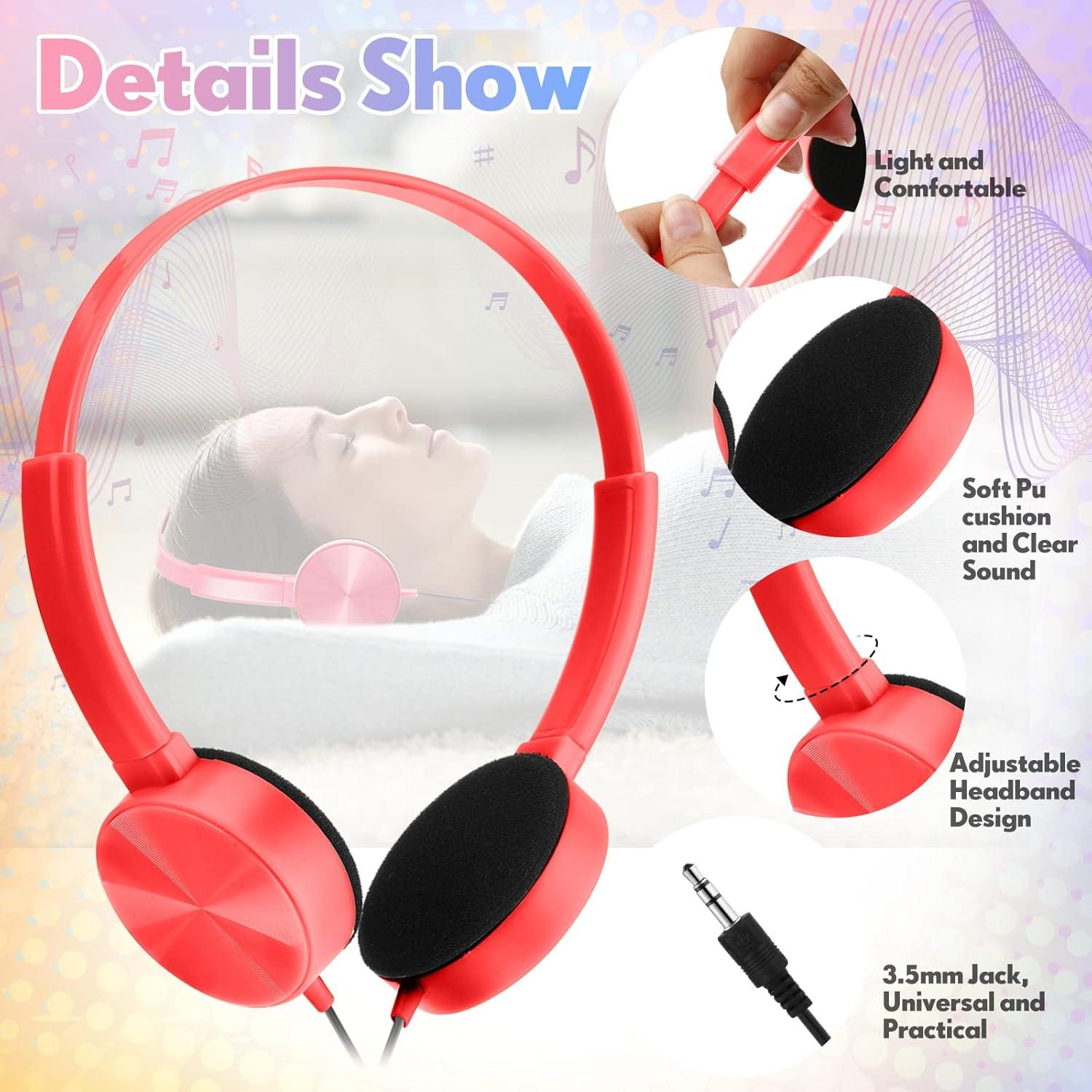 Auriculares Escolares Fabbay 10 Piezas Ajustables con Micrófono