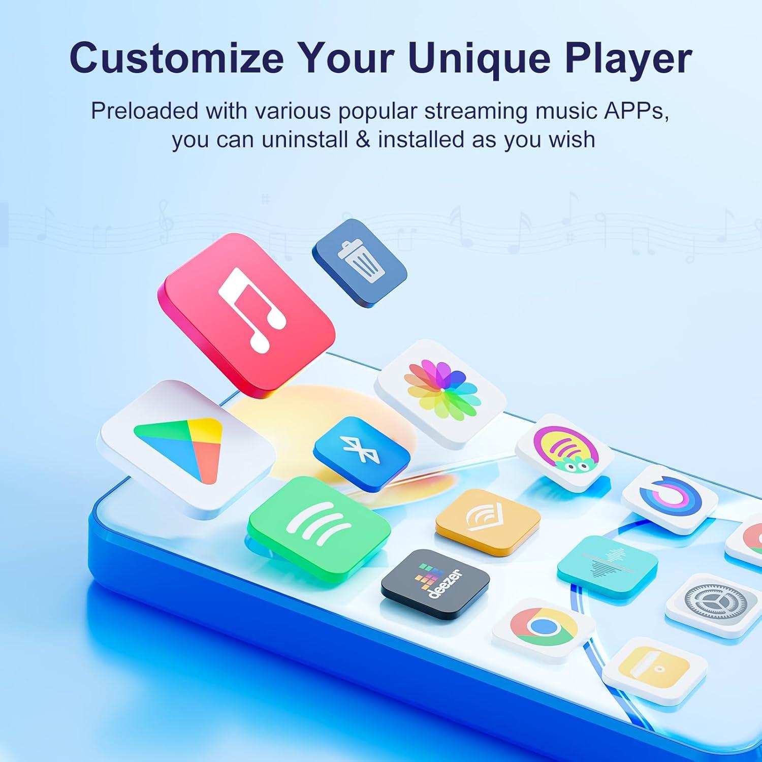 Reproductor MP3 80GB Bluetooth Fanvace M31 Pantalla Táctil