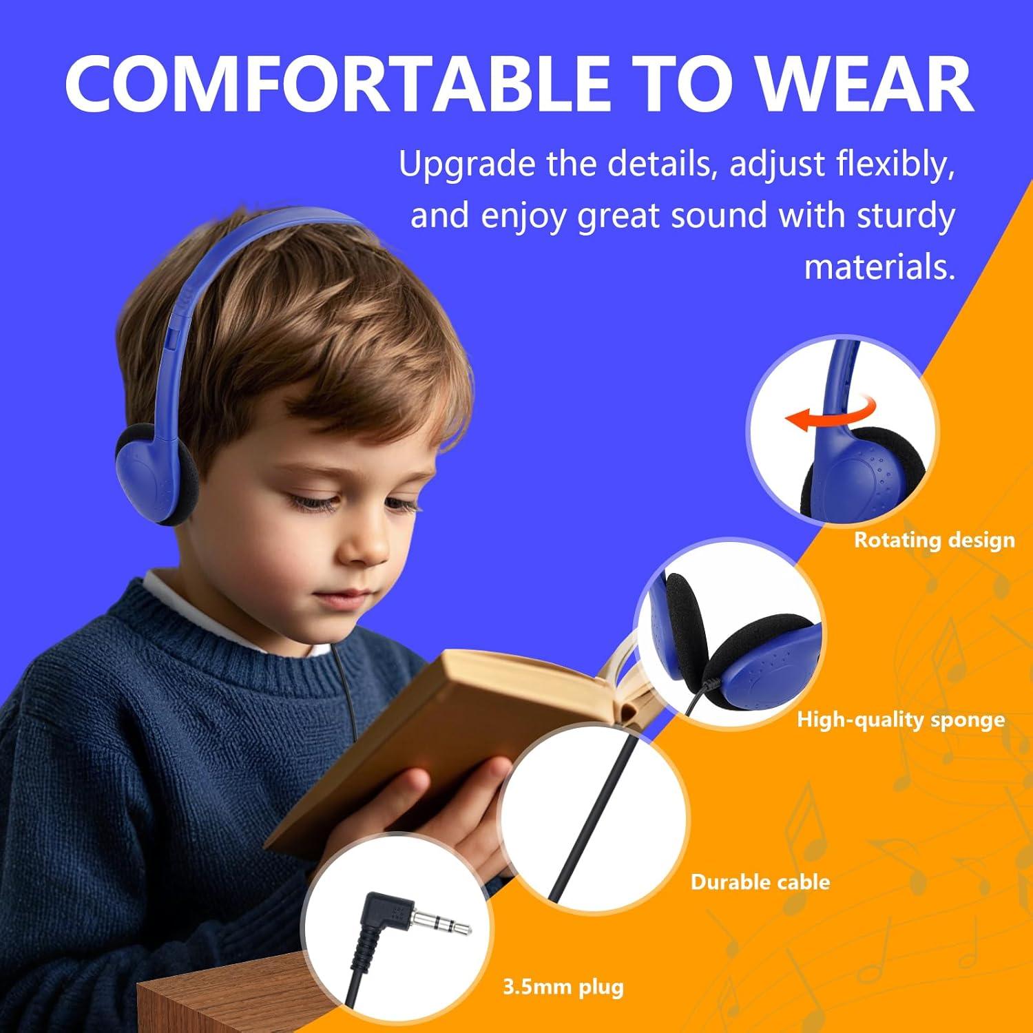 Auriculares con Cable YFSFQS899 para Niños y Adultos - Paquete de 16
