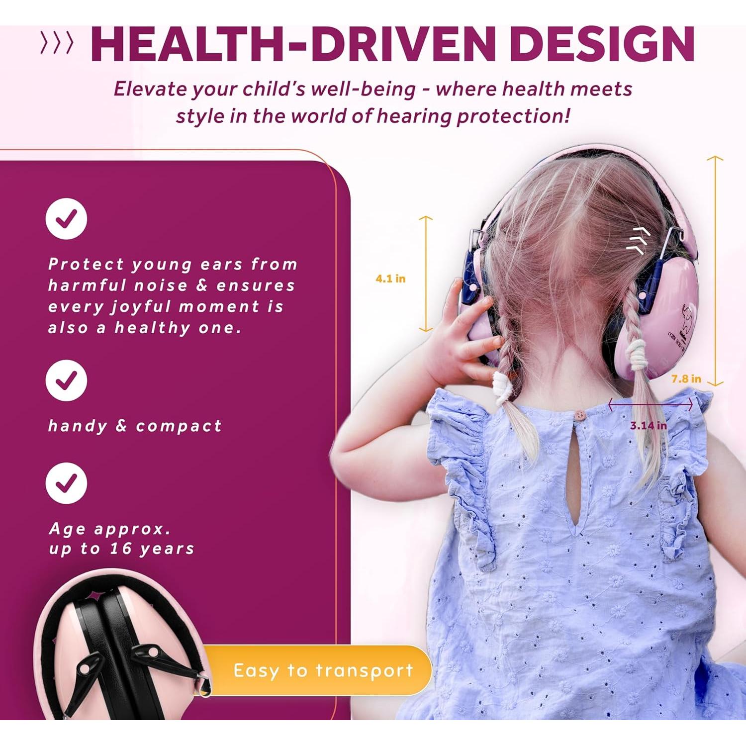 Auriculares de Protección Auditiva Schallwerk Rosa para Niños