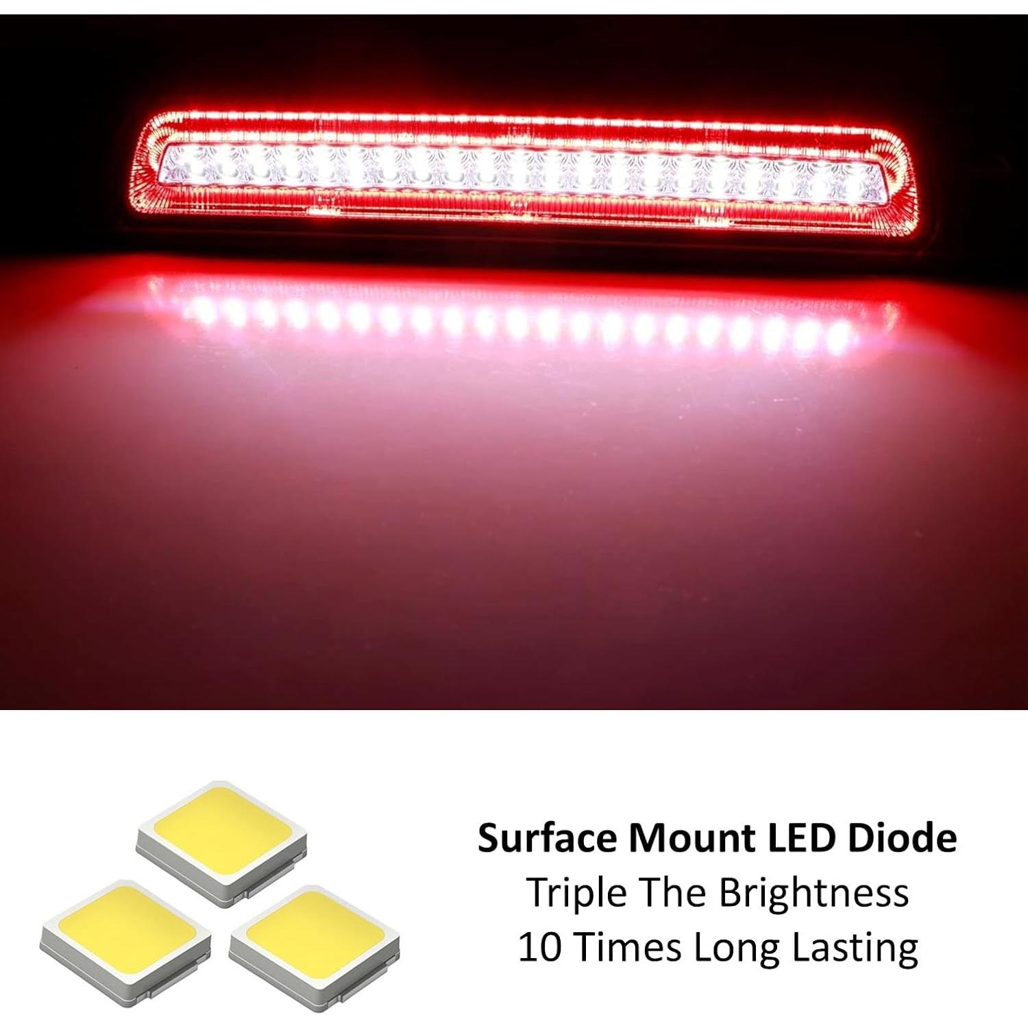 Luz de Freno LED iJDMTOY Montaje Alto Roja para Toyota Tundra 2000-2006