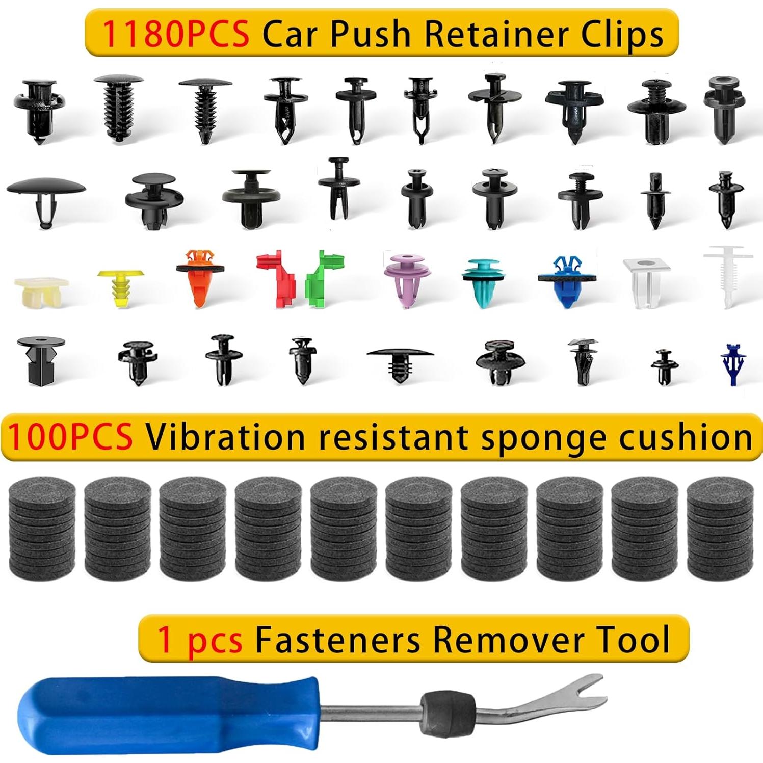 Kit de Clips de Retención 1281PCS ZHUBANG para Automóviles