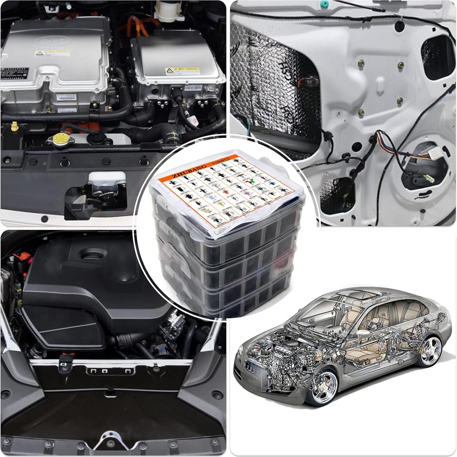 Kit de Clips de Retención 1281PCS ZHUBANG para Automóviles