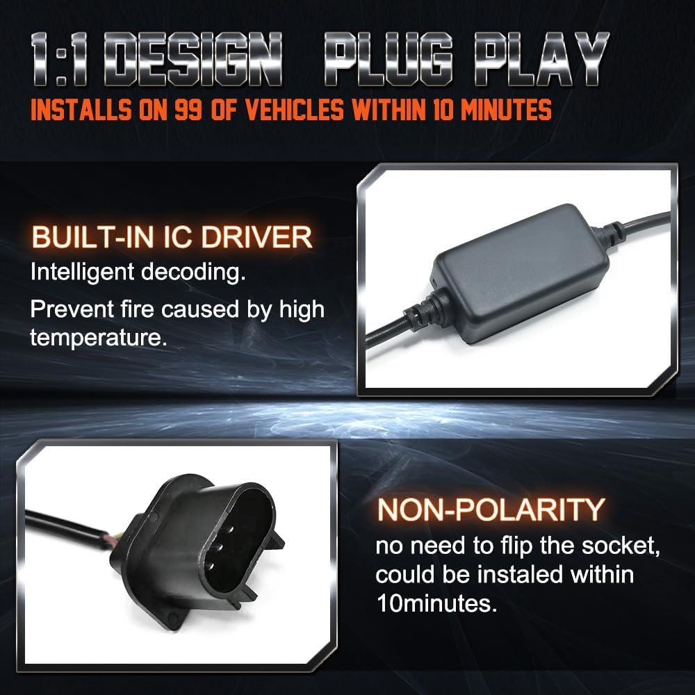 Luces H13 9008 para Ram 1500 2006-2012 - Paquete de 4