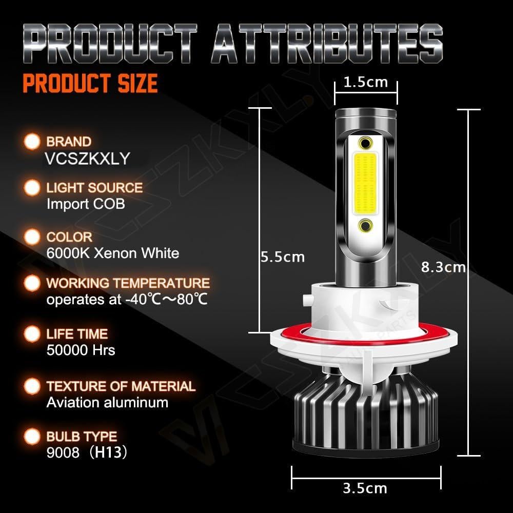 Luces H13 9008 para Ram 1500 2006-2012 - Paquete de 4