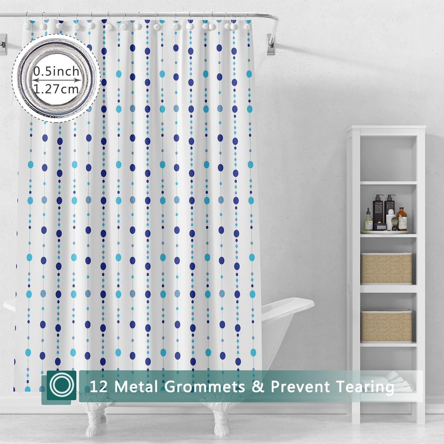 Forro de Cortina de Ducha jssablo 72x72 cm Impermeable Azul