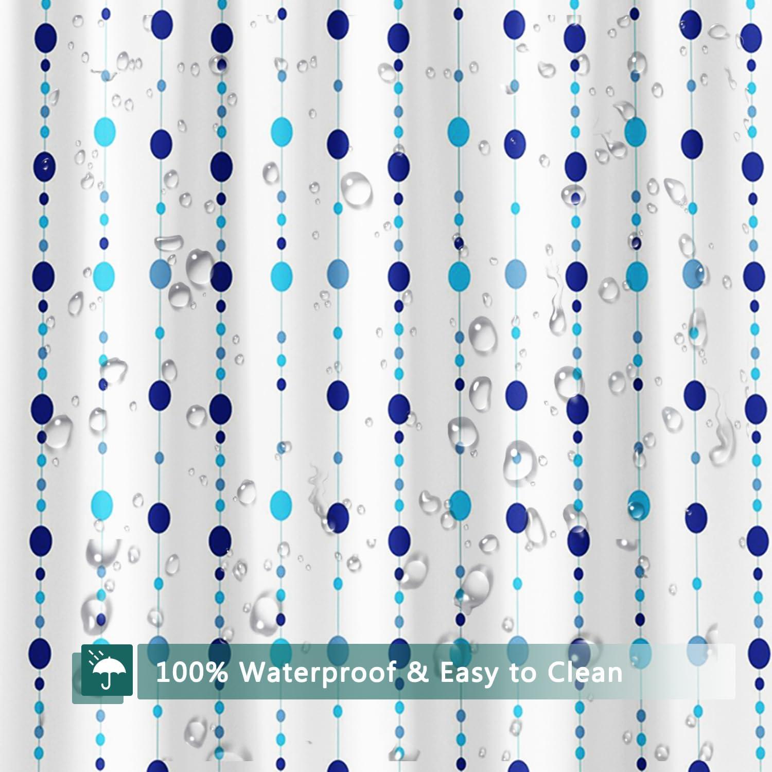 Forro de Cortina de Ducha jssablo 72x72 cm Impermeable Azul
