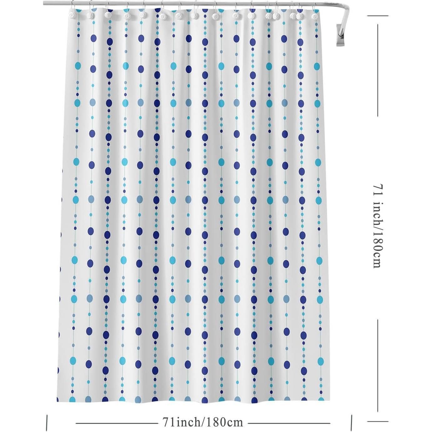 Forro de Cortina de Ducha jssablo 72x72 cm Impermeable Azul