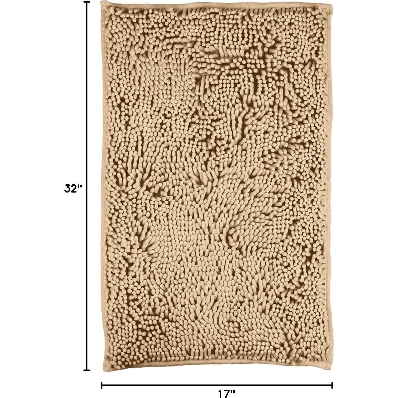 Alfombrillas de Baño Antideslizantes LanYunUmi Beige 2 Piezas