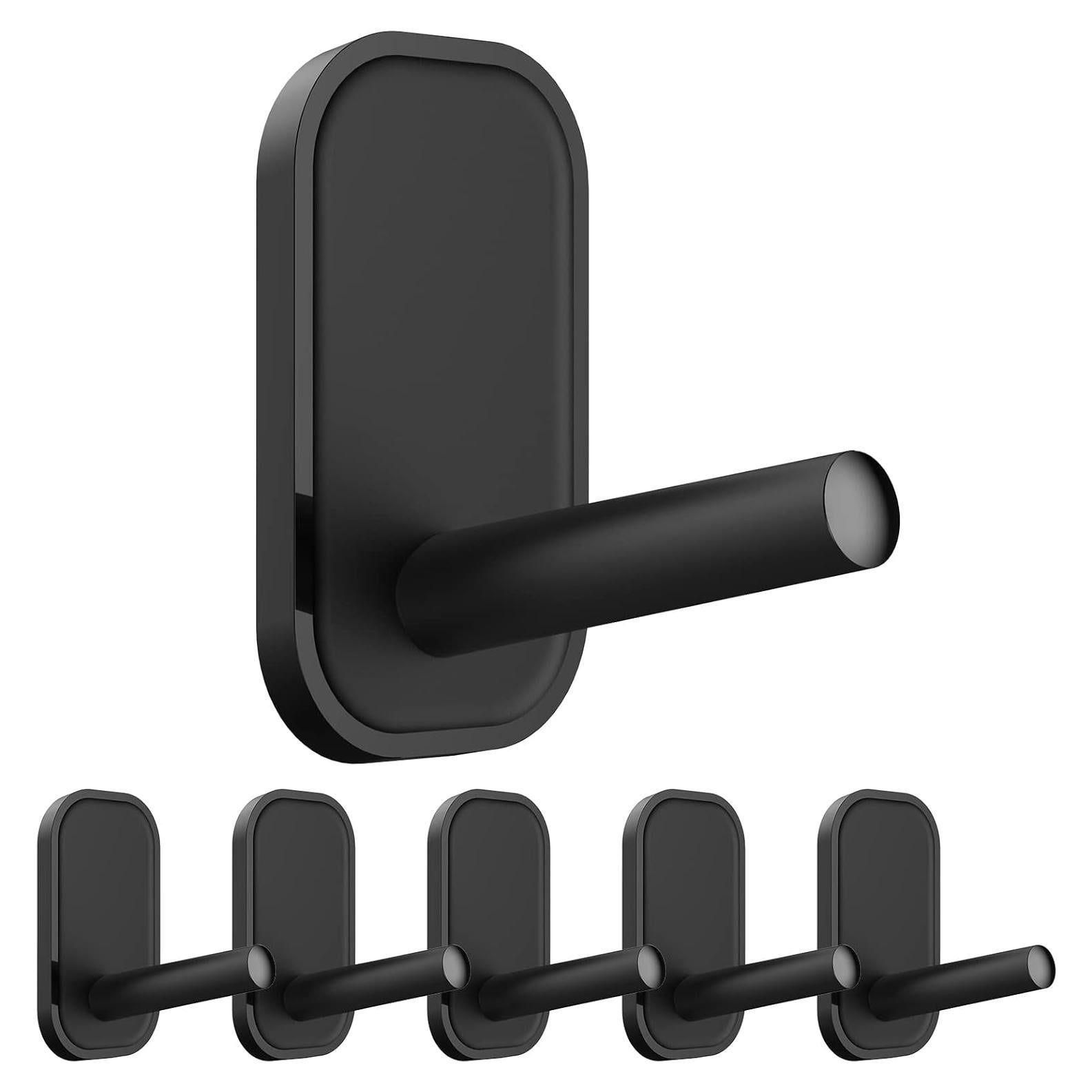 Ganchos Adhesivos INNPLUS - Paquete de 6, Alta Resistencia, Negro