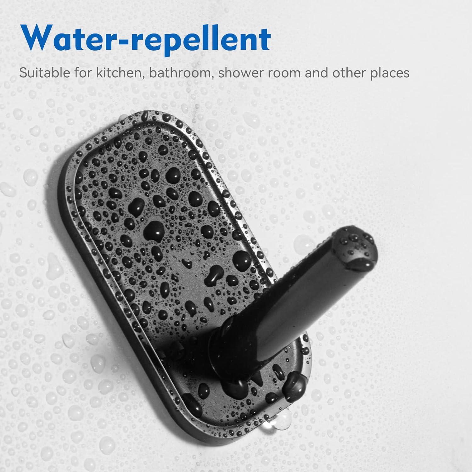 Ganchos Adhesivos INNPLUS - Paquete de 6, Alta Resistencia, Negro