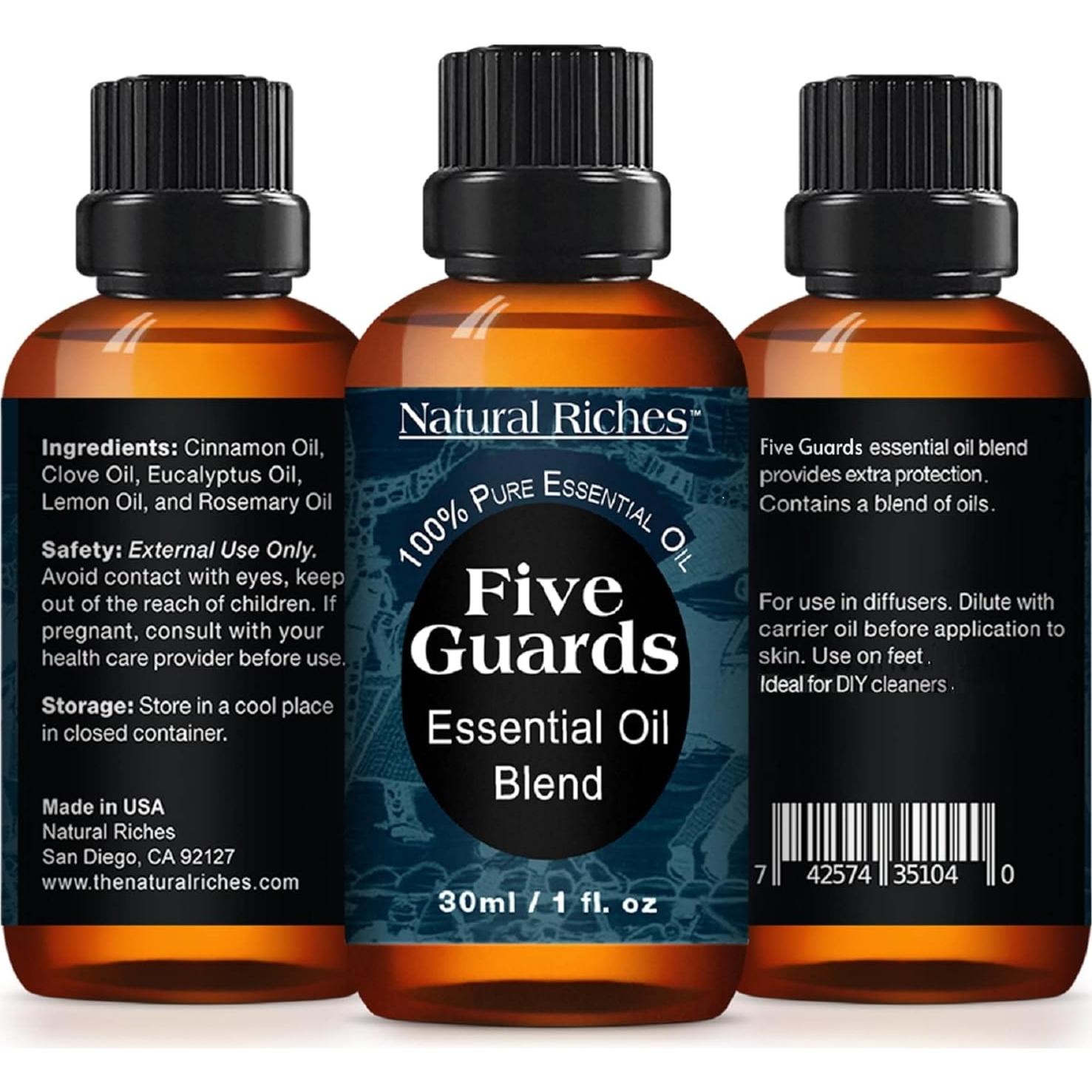Aceite Esencial Natural Riches Five Guards 30ml Aromaterapia