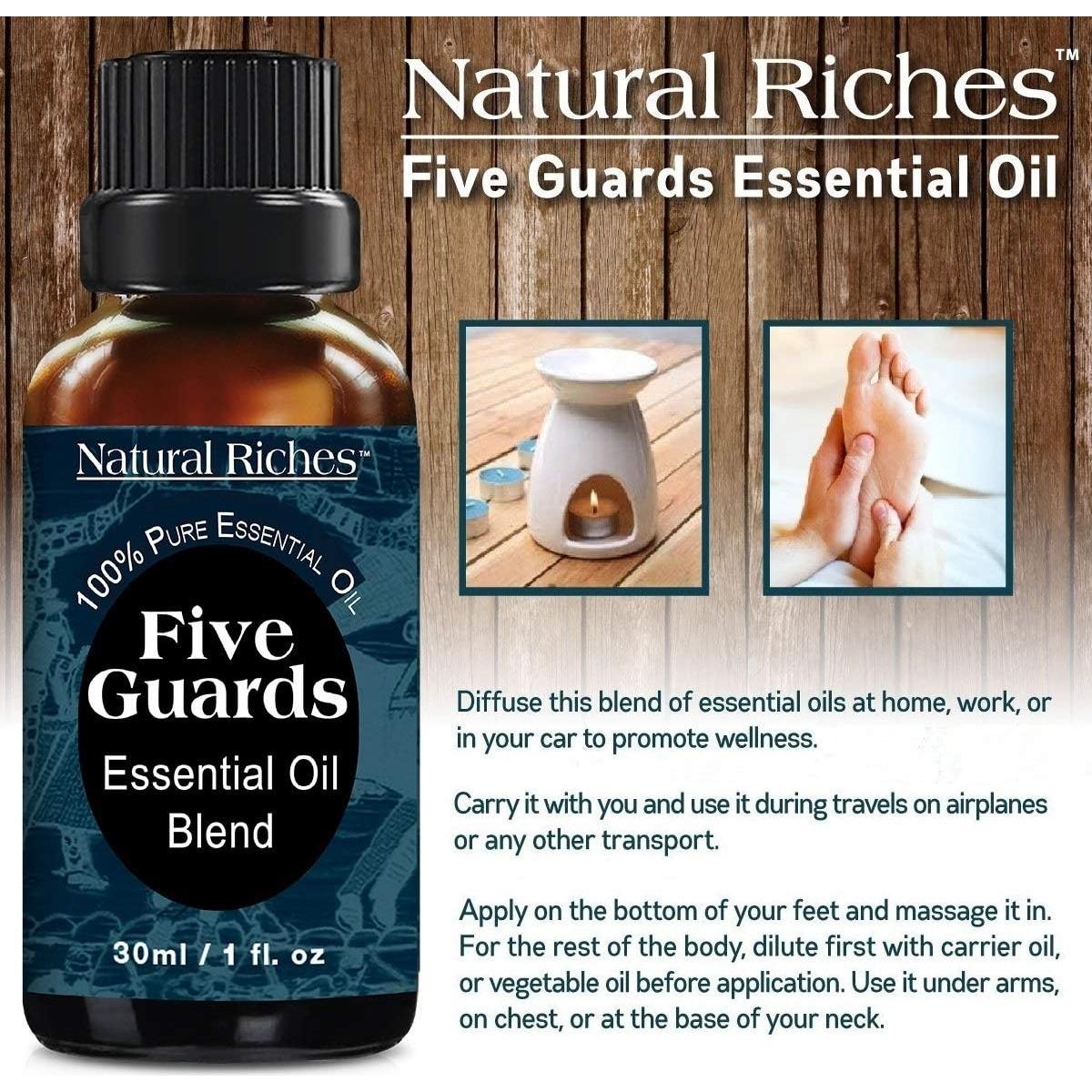 Aceite Esencial Natural Riches Five Guards 30ml Aromaterapia