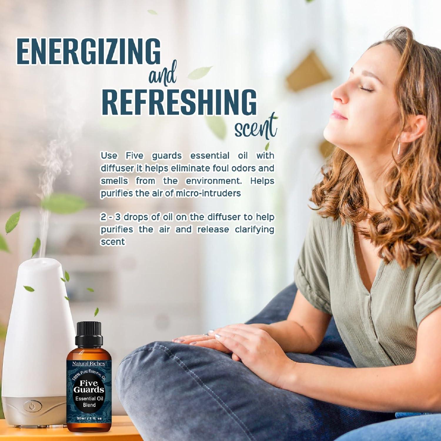 Aceite Esencial Natural Riches Five Guards 30ml Aromaterapia