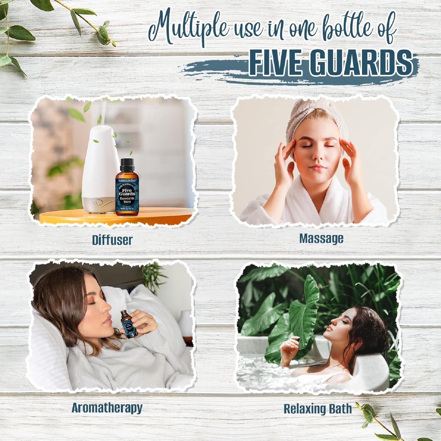 Aceite Esencial Natural Riches Five Guards 30ml Aromaterapia