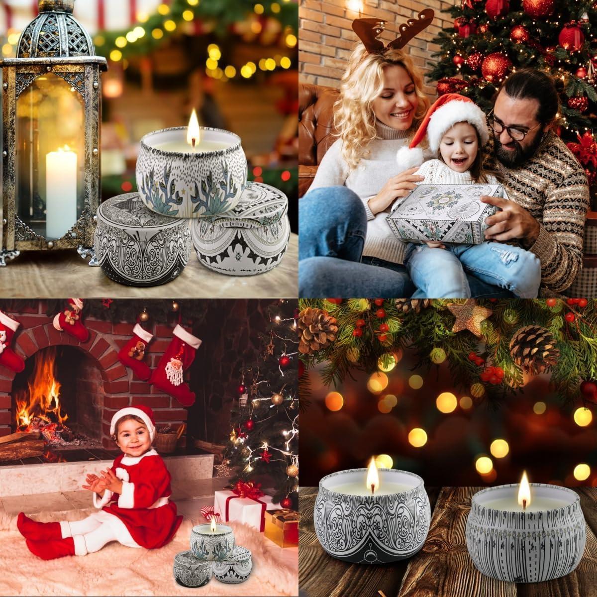 Juego de 6 Velas Aromáticas de Cera de Soja BXGRH 124g