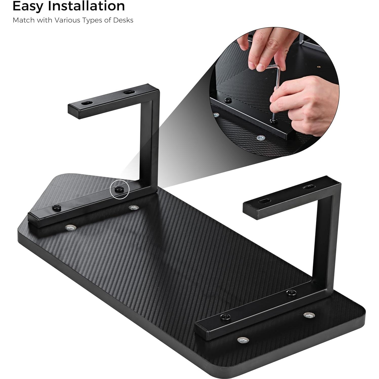 Soporte para Monitor EUREKA ERGONOMIC 50cm x 22cm Negro