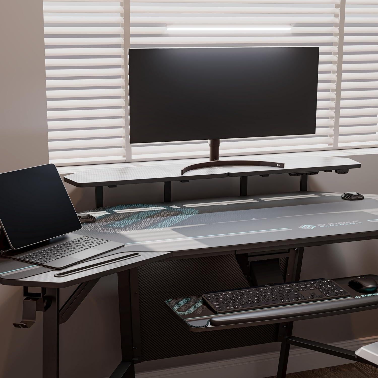 Soporte para Monitor EUREKA ERGONOMIC 50cm x 22cm Negro