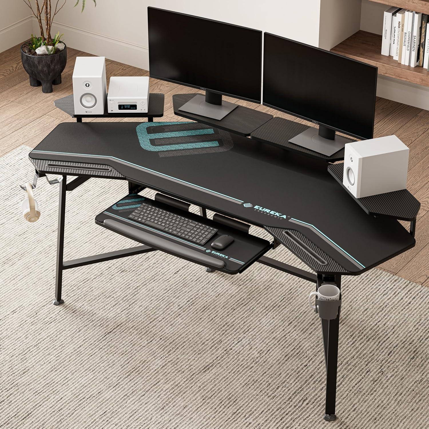 Soporte para Monitor EUREKA ERGONOMIC 50cm x 22cm Negro