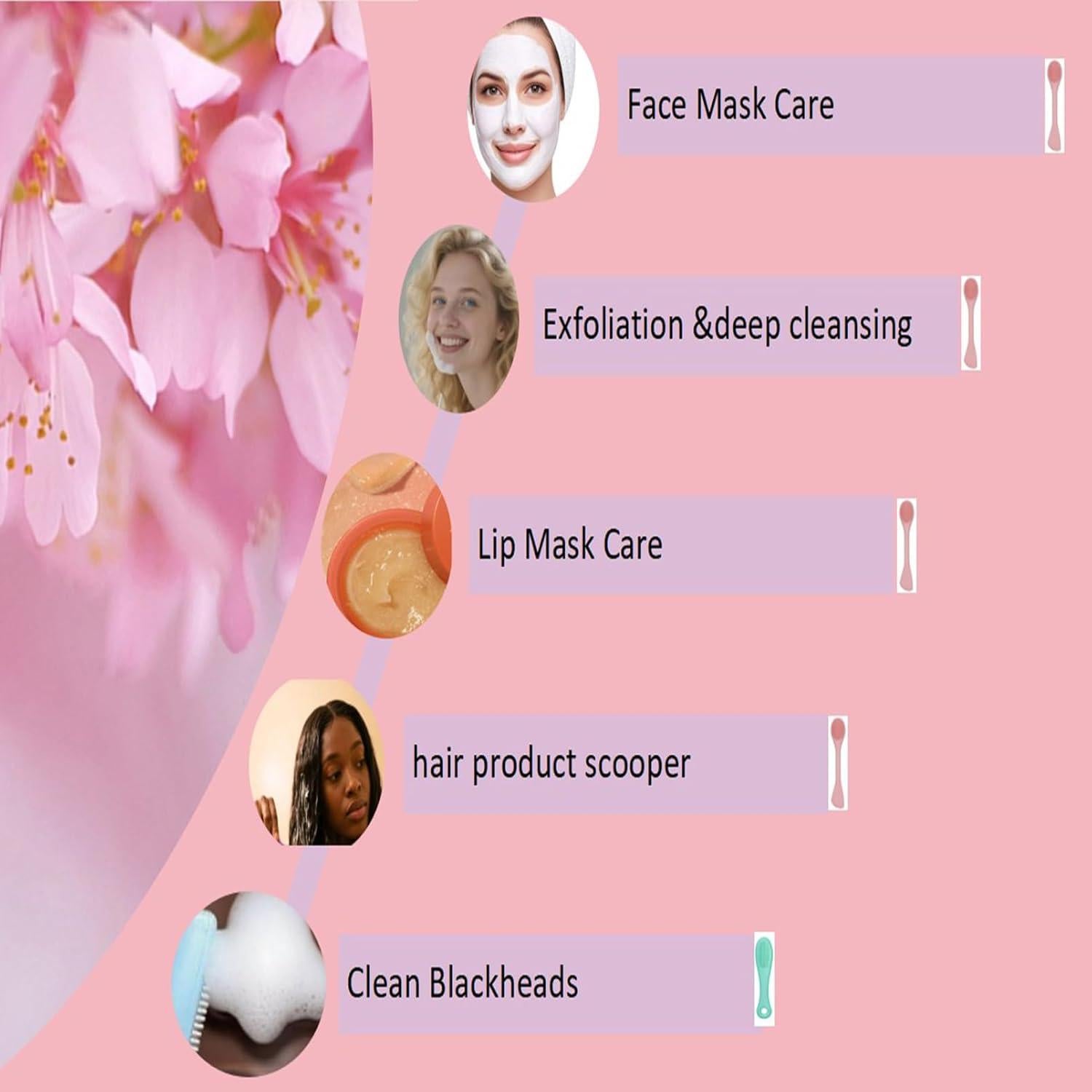 Combo de Cepillos Faciales de Silicona BleshiFashi 3pcs