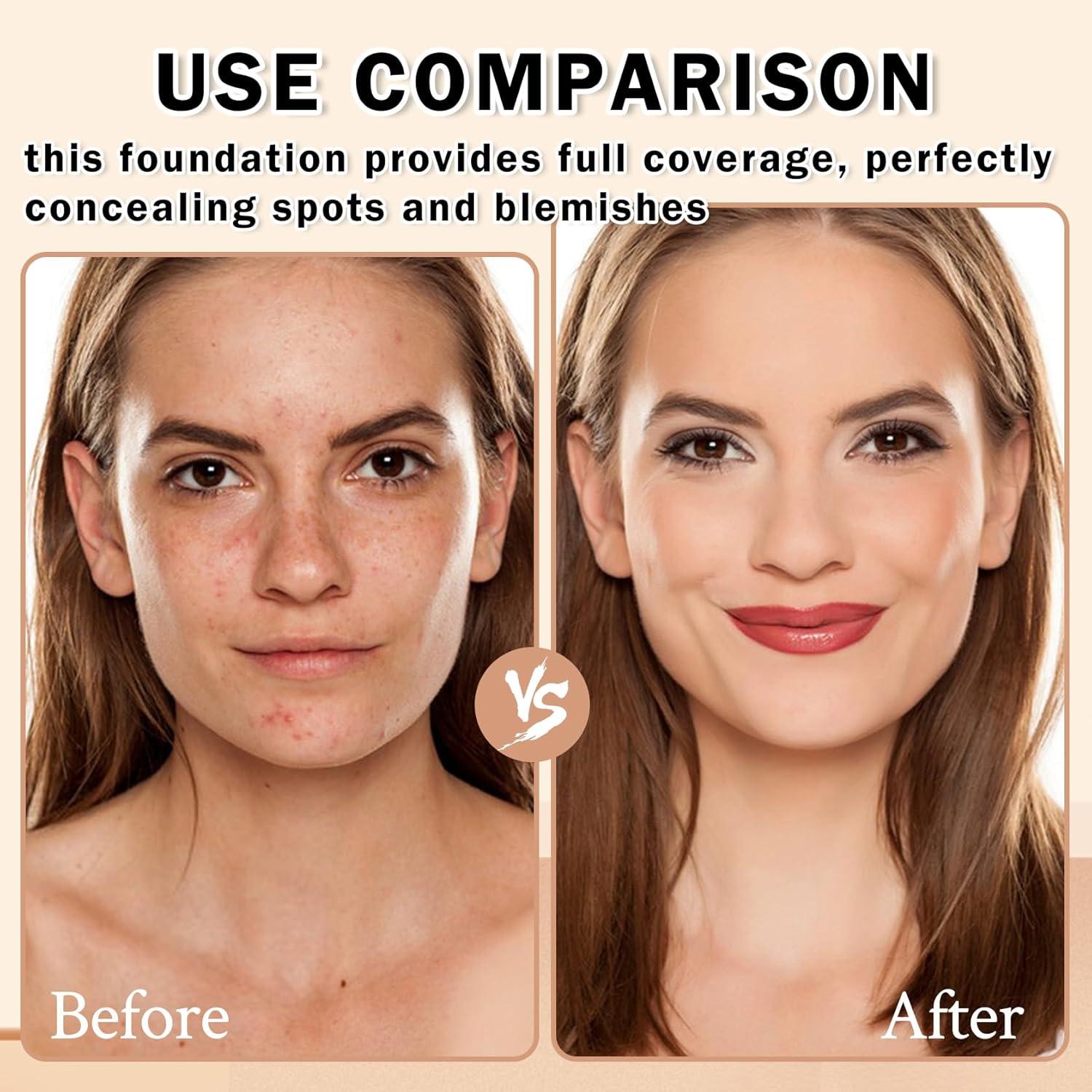 Base de Maquillaje Airbrush AOAZXBB 01 Natural Cobertura Completa