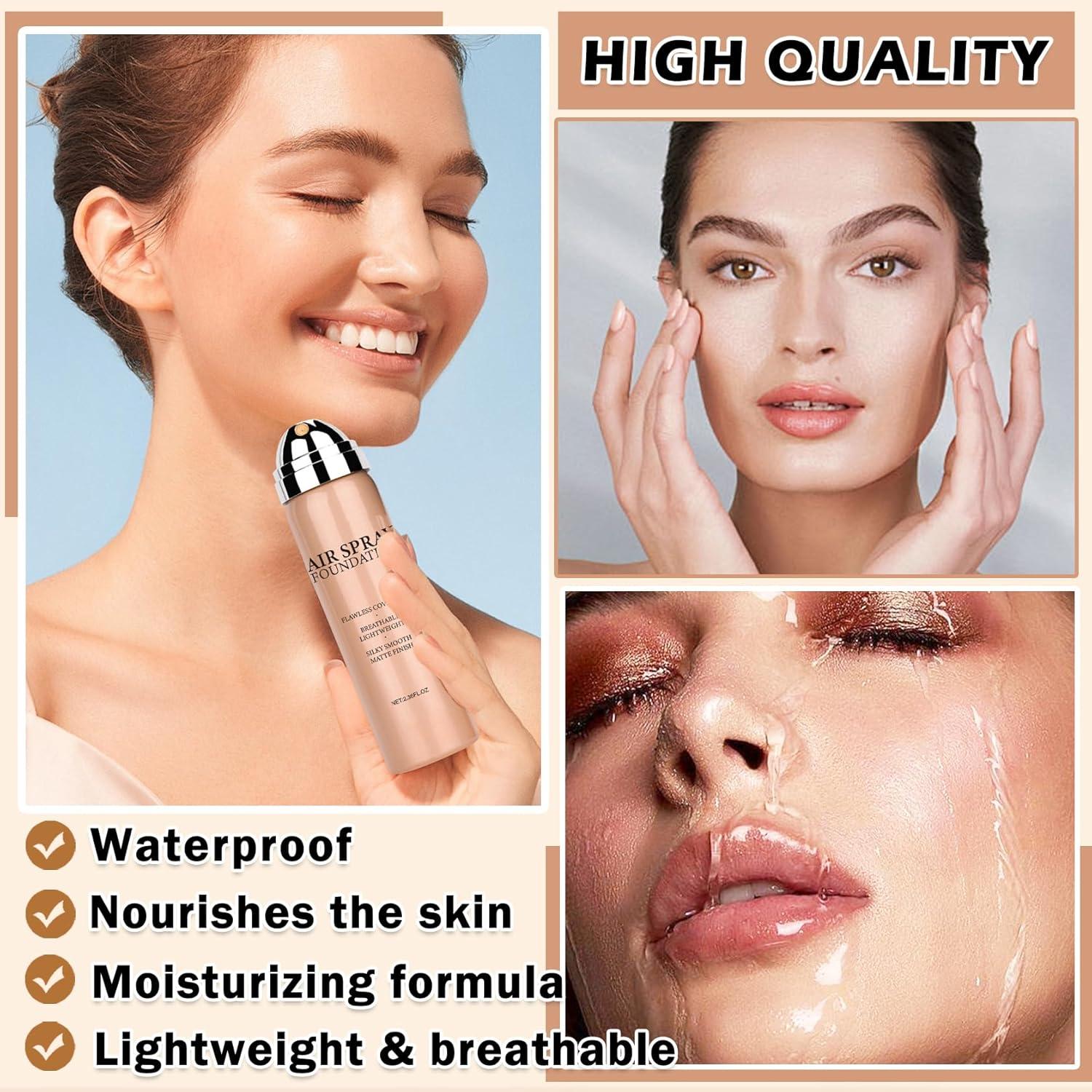 Base de Maquillaje Airbrush AOAZXBB 01 Natural Cobertura Completa