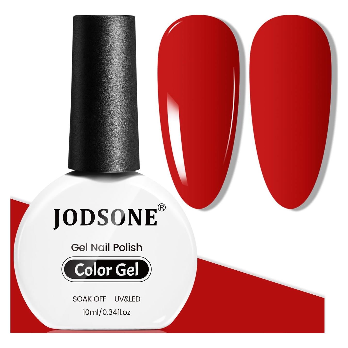 JODSONE Gel Nail Polish 10ml Red Nail Polish Art Design Manicure Salon DIY At Home Soak Off U V LED Gel Polish Nail