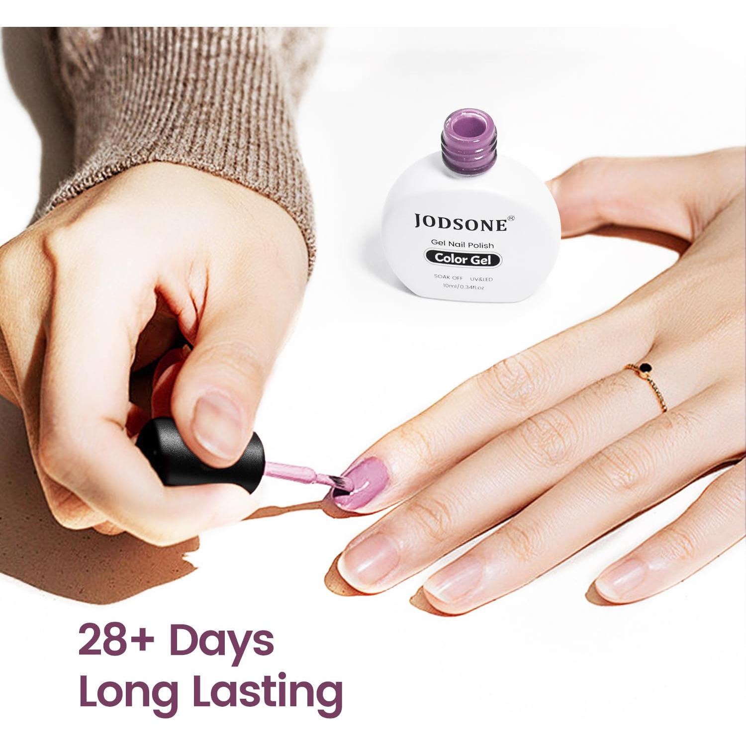 JODSONE Gel Nail Polish 10ml Light Purple Gel Polish Nail Soak Off U V LED Nail Lamp Art Manicure Salon DIY Home Gift for Women Girls