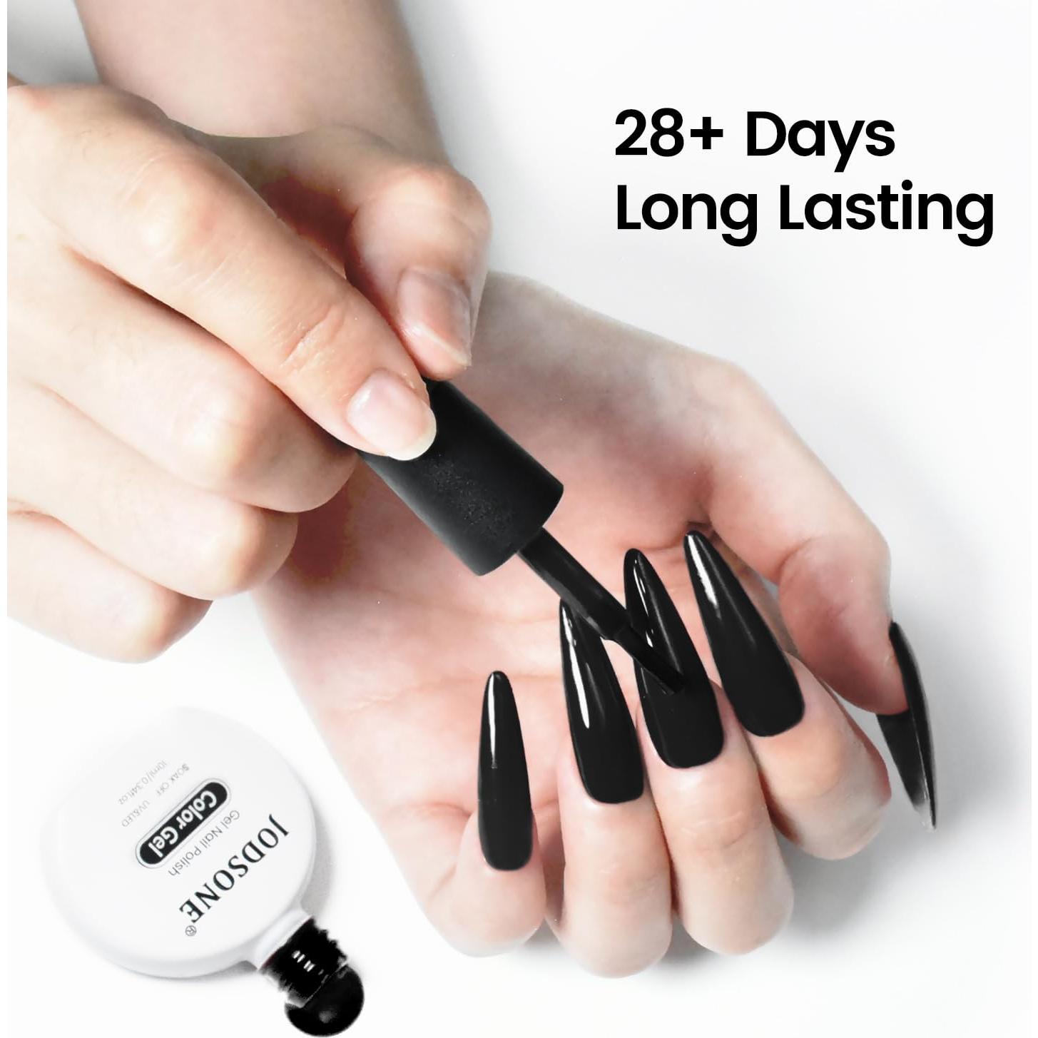 Esmalte de Uñas en Gel JODSONE 10ml Negro Secado Rápido