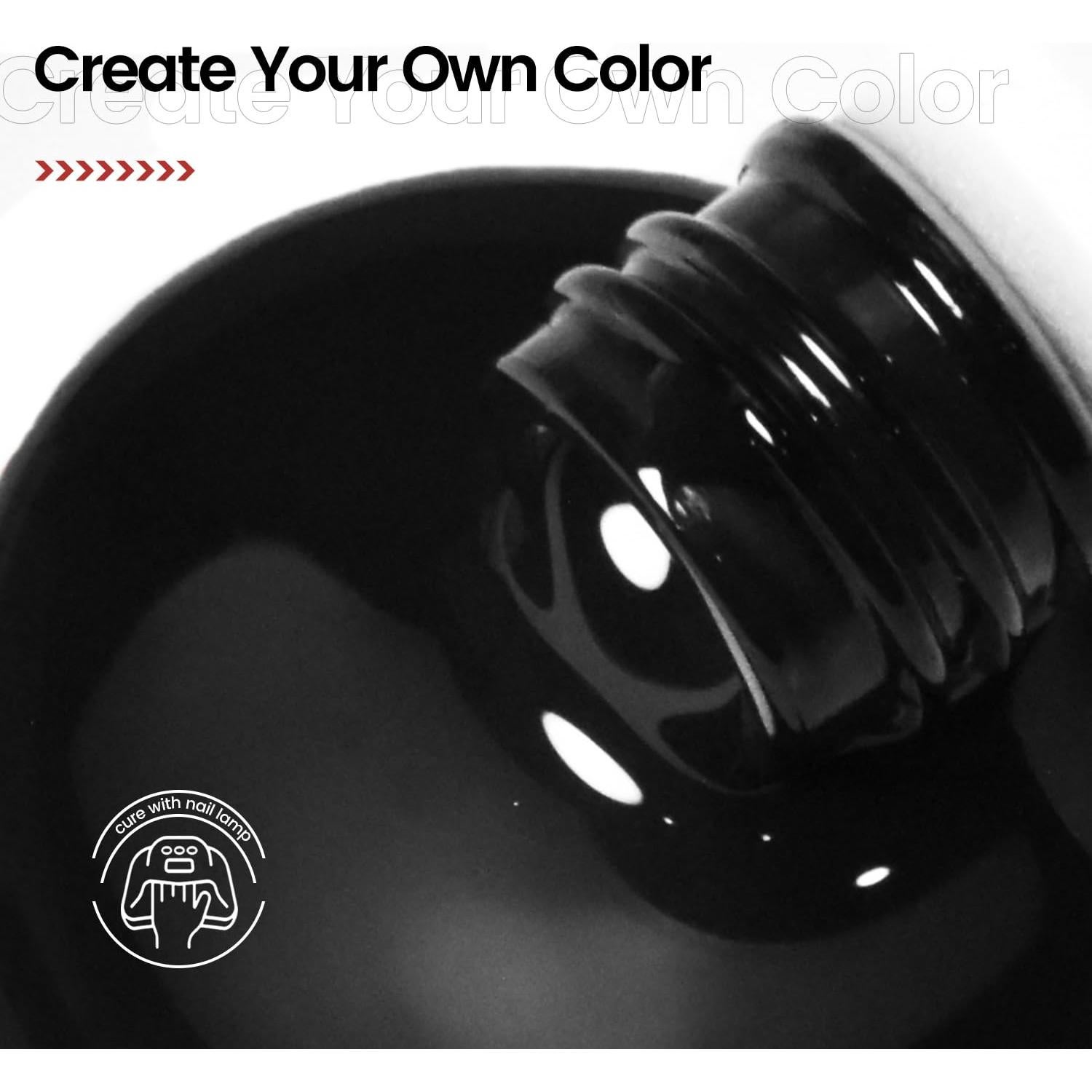 Esmalte de Uñas en Gel JODSONE 10ml Negro Secado Rápido