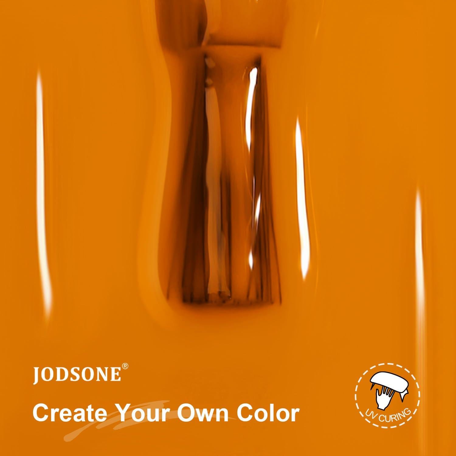 JODSONE 10ml Orange Gel Nail Polish Bright Orange Gel Polish Nail Manicure Salon DIY at Home High Gloss Soak Off U V