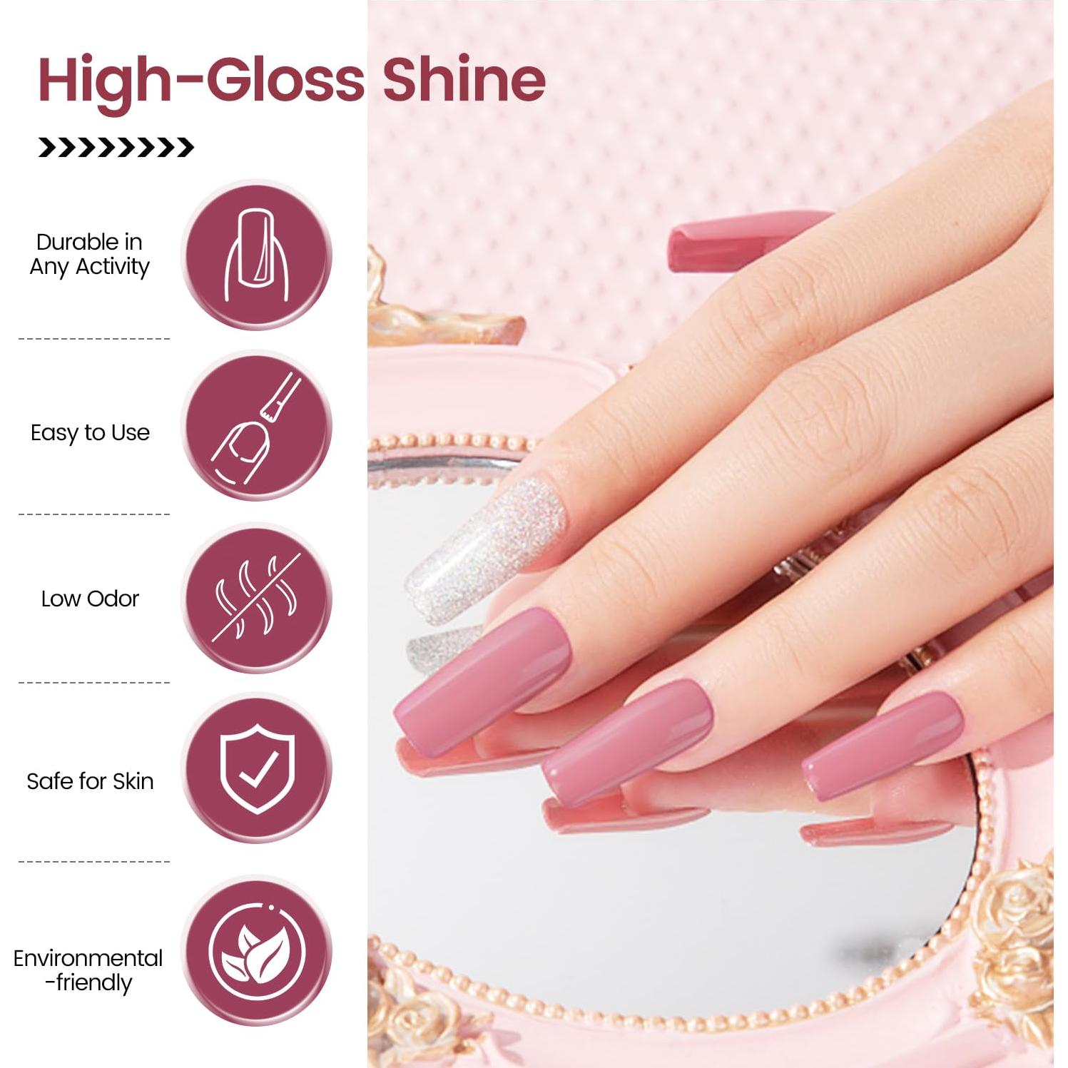 Esmalte de Uñas Gel JODSONE 10ml Rosa Polvoriento Curado LED