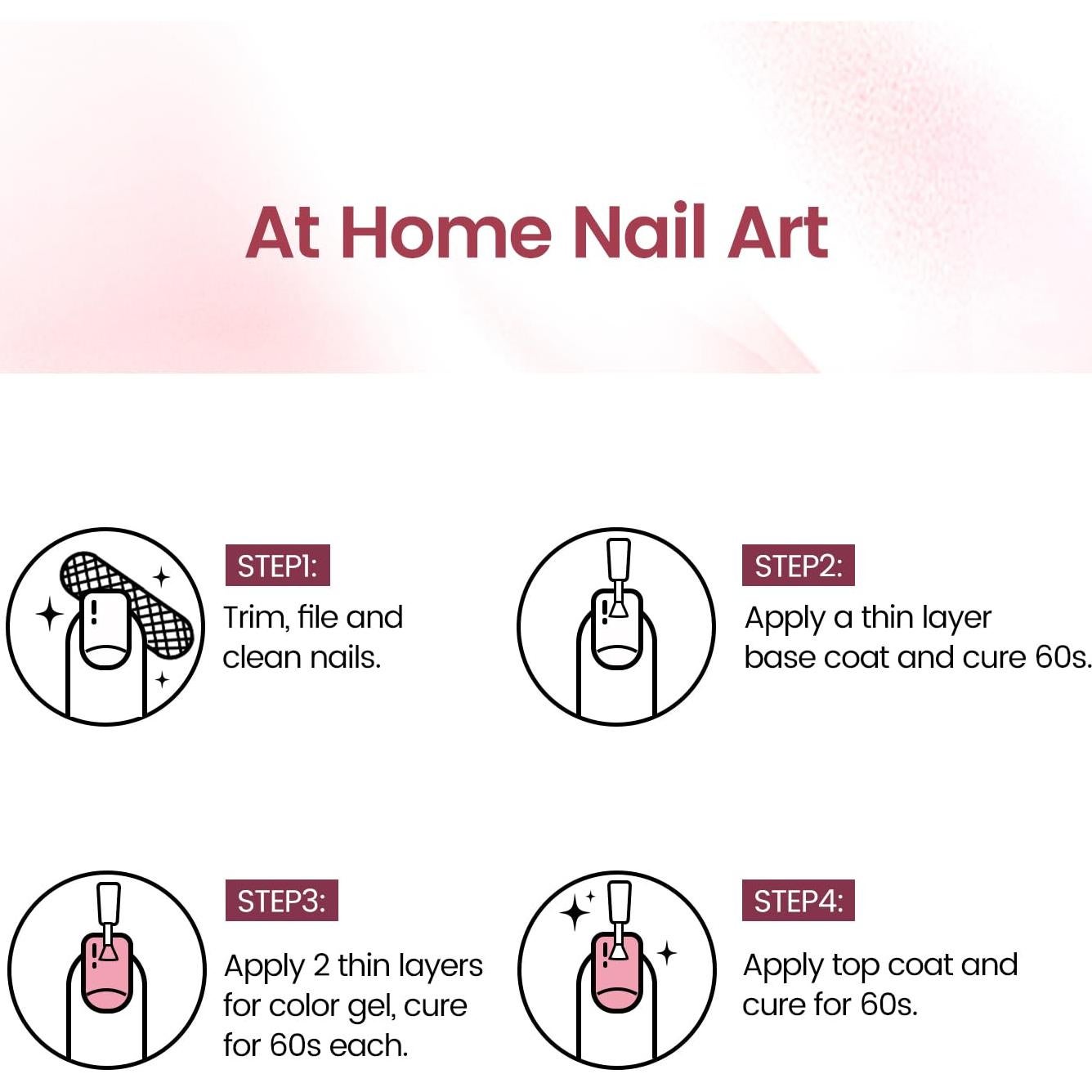 Esmalte de Uñas Gel JODSONE 10ml Rosa Polvoriento Curado LED