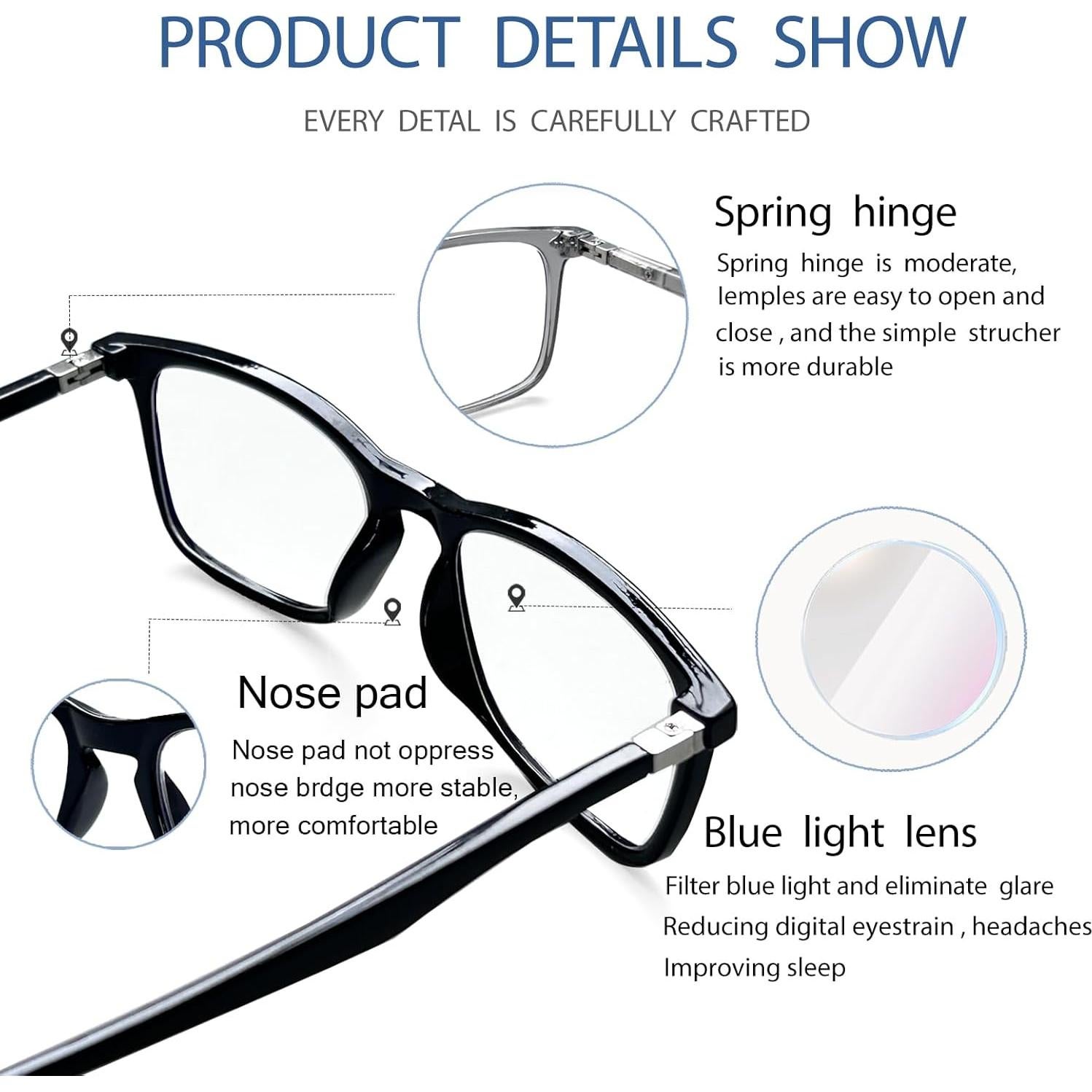 Gafas Kerecsen Anti Luz Azul UV400 Unisex - Lentes HD