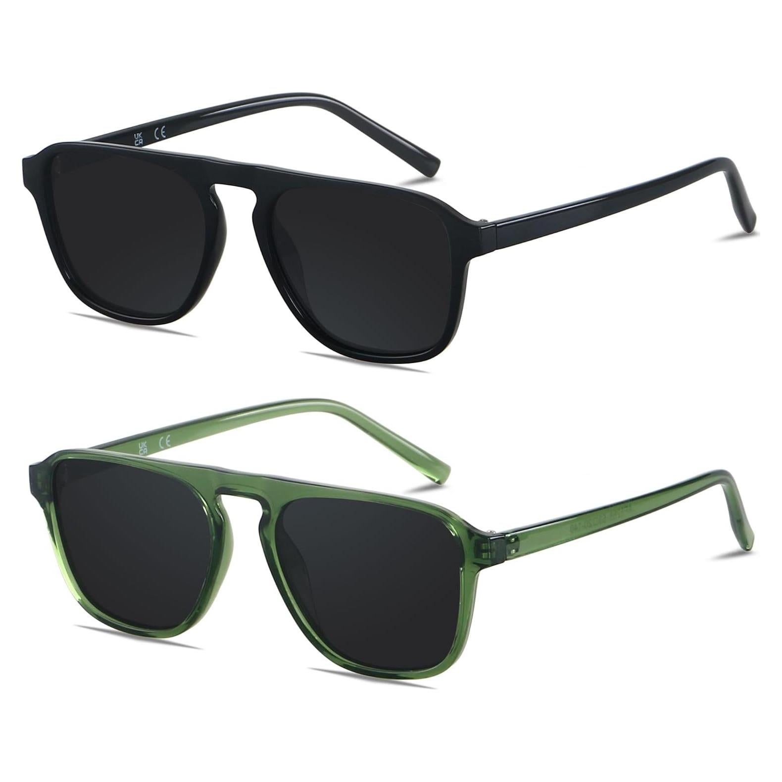 Gafas de sol aviador cuadradas ANDWOOD polarizadas UV400