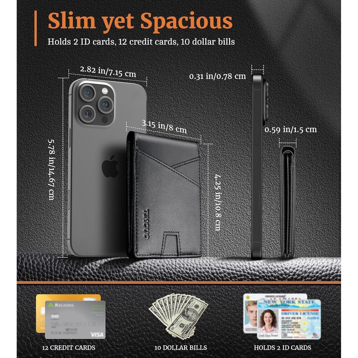 Cartera Bifold TiMOVO para Hombres con Bloqueo RFID Negra