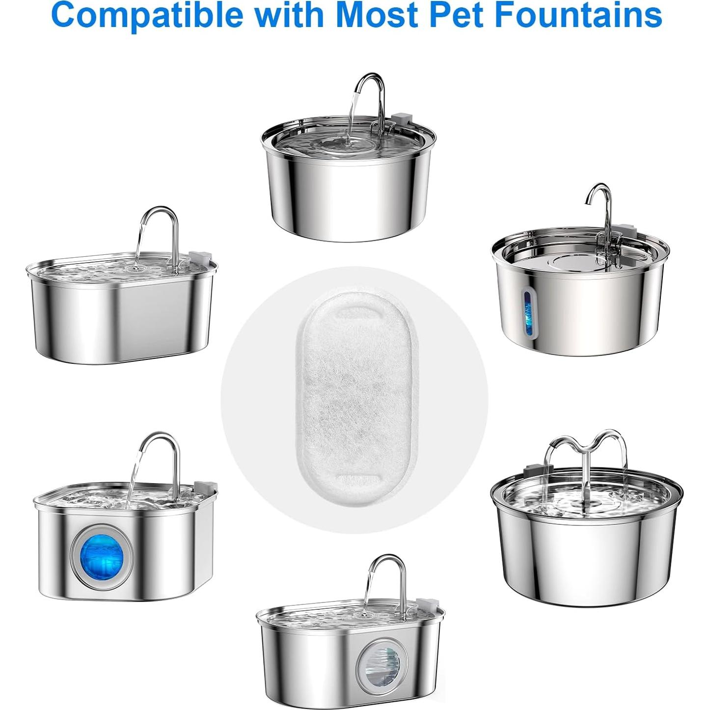 Filtros de Agua para Gatos NautyPaws - Paquete 8 Filtros + 8 Esponjas