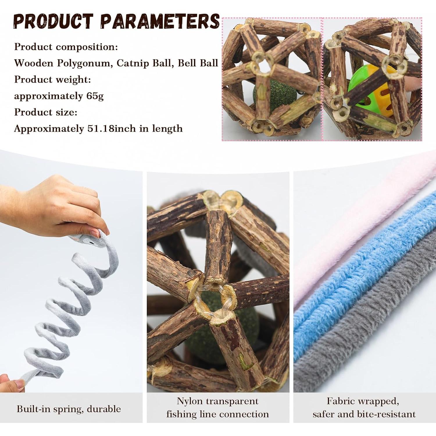 Juguetes colgantes para gatos Omawrf con hierba gatera - 6 piezas