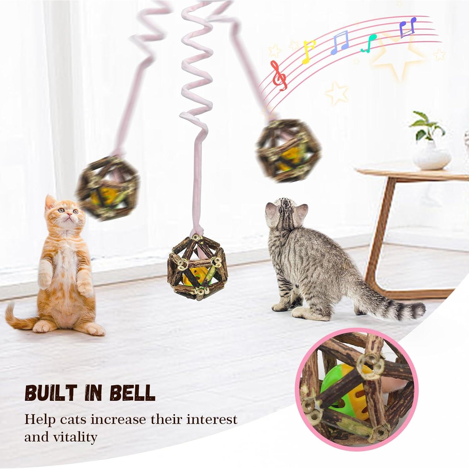 Juguetes colgantes para gatos Omawrf con hierba gatera - 6 piezas