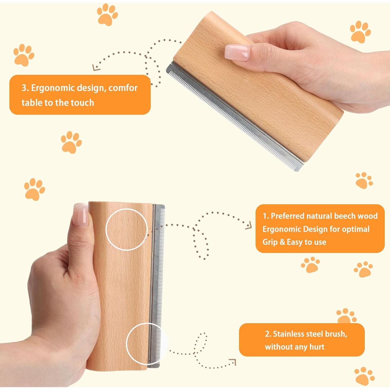 Kit de Aseo para Mascotas DGZC - Cepillo y Cortador de Uñas