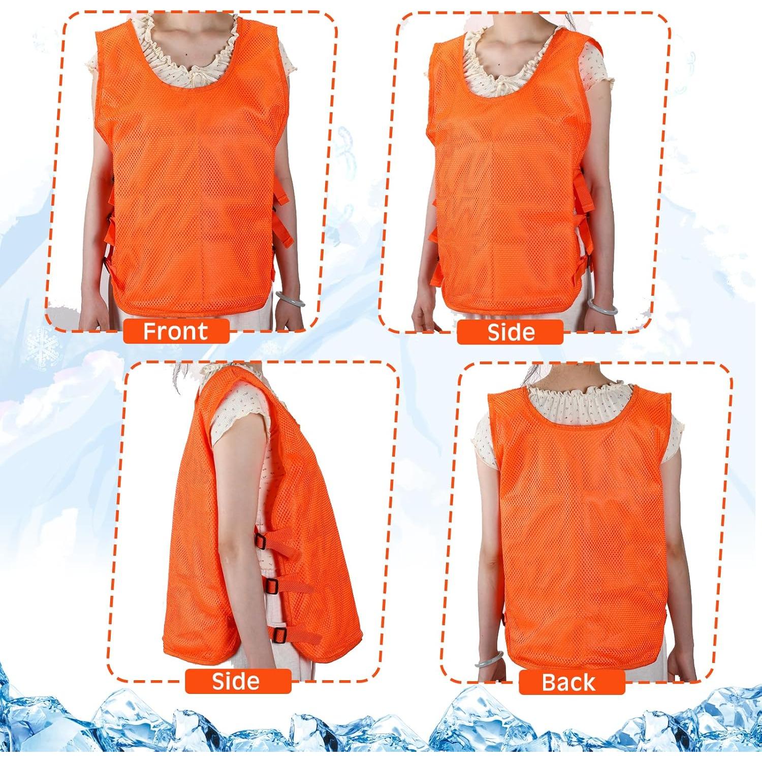 Chaleco Refrigerante Jexine 2 Pcs con 48 Paquetes de Hielo