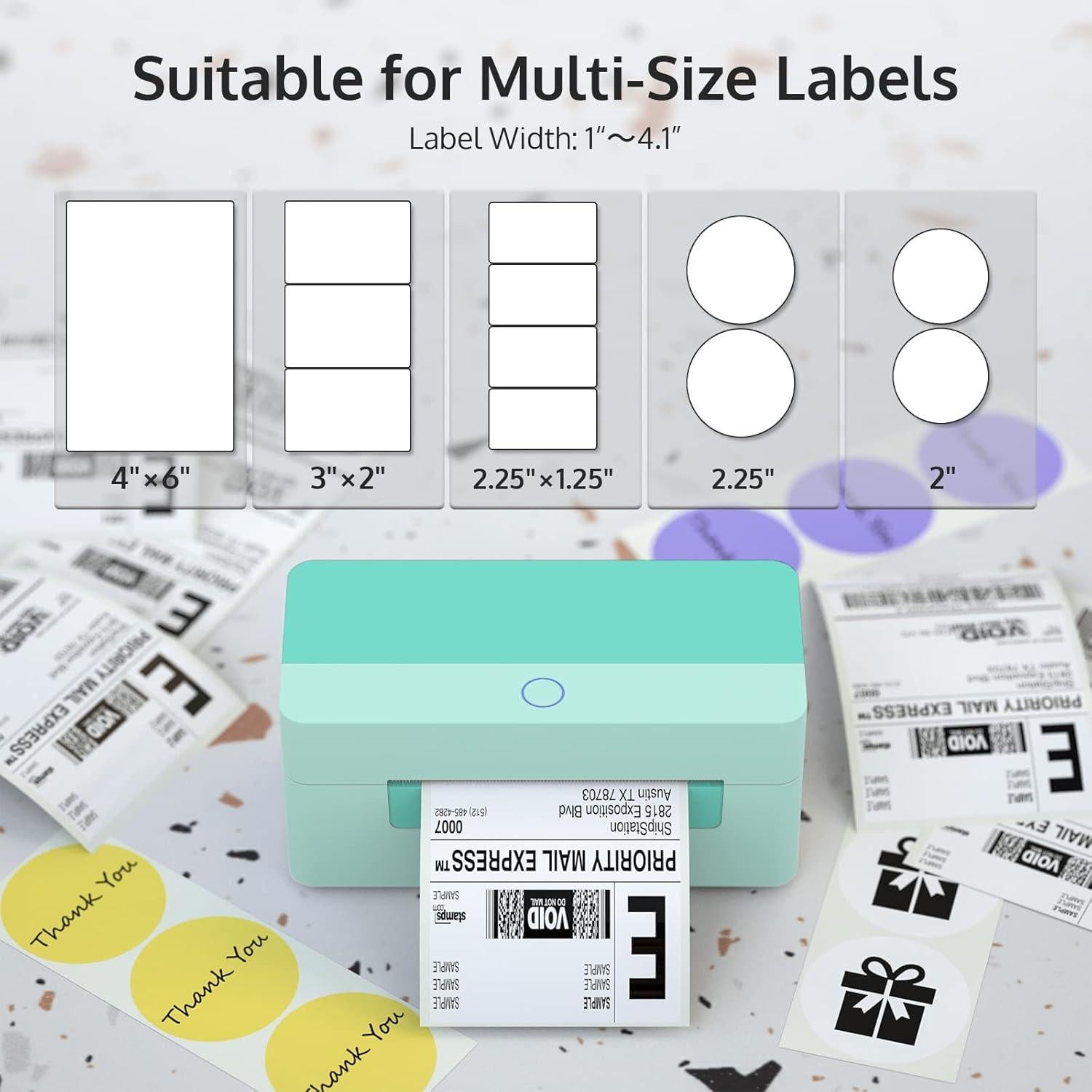 Impresora de Etiquetas Térmicas OFFNOVA 4B-2054N Verde 10x15 cm