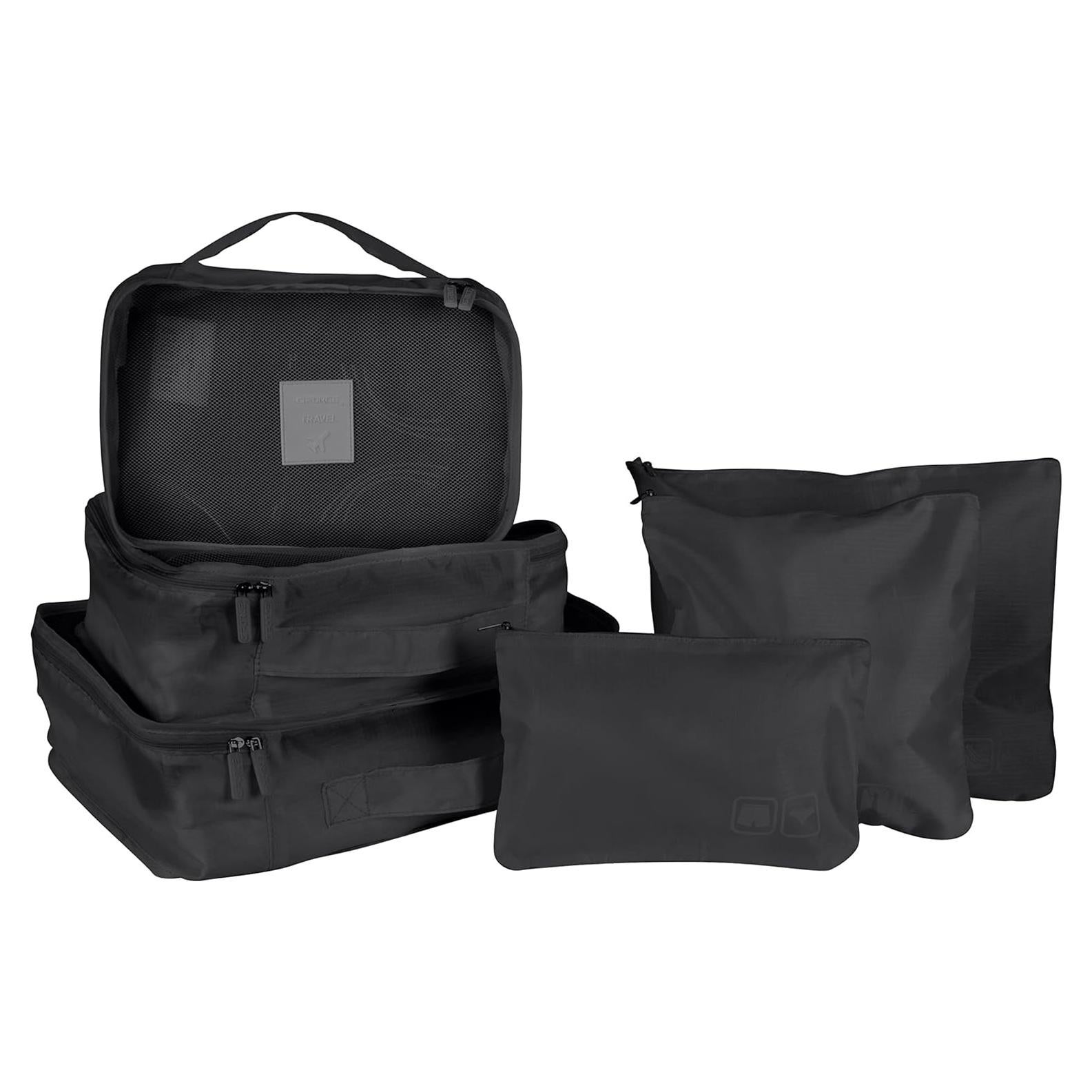 Juego de Viaje GForce 6 Piezas Organizador Maleta Negro