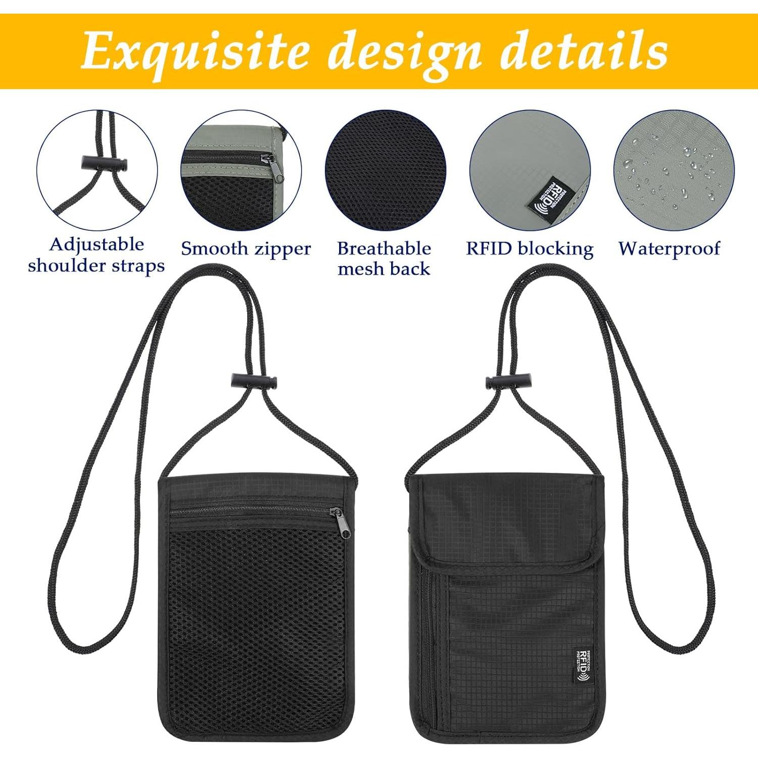 Portafolio de Cuello con Bloqueo RFID Bruislard Negro