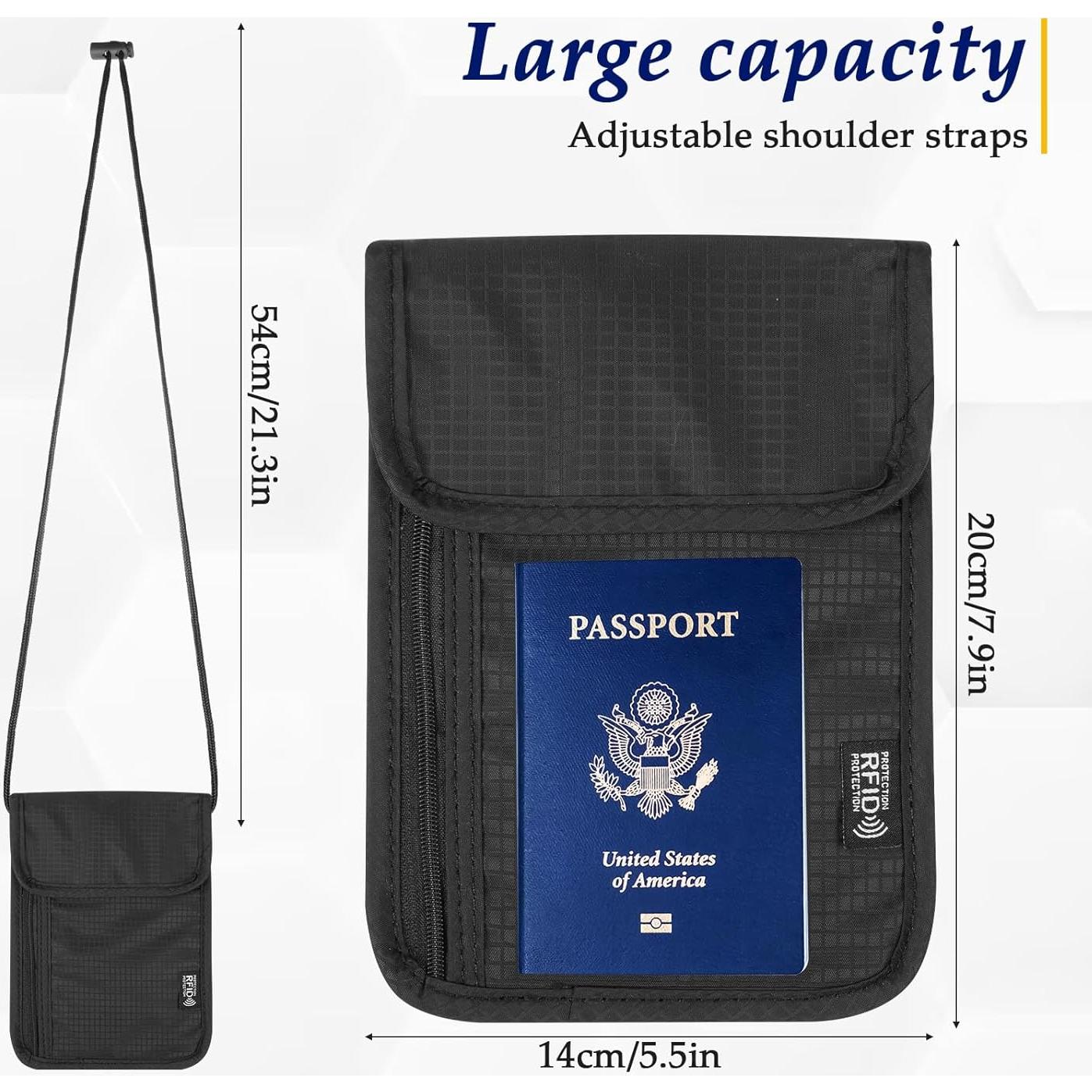 Portafolio de Cuello con Bloqueo RFID Bruislard Negro