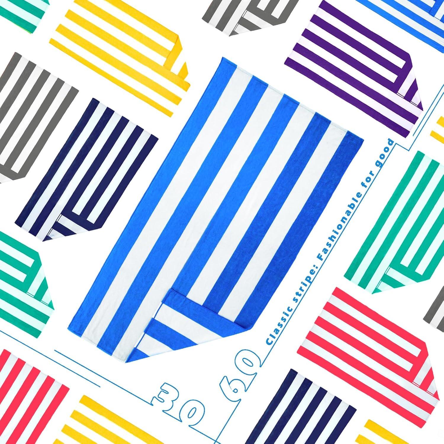 Toallas de Playa Microfibra Exclusivo Mezcla 4 Pack 76x152 cm Azul