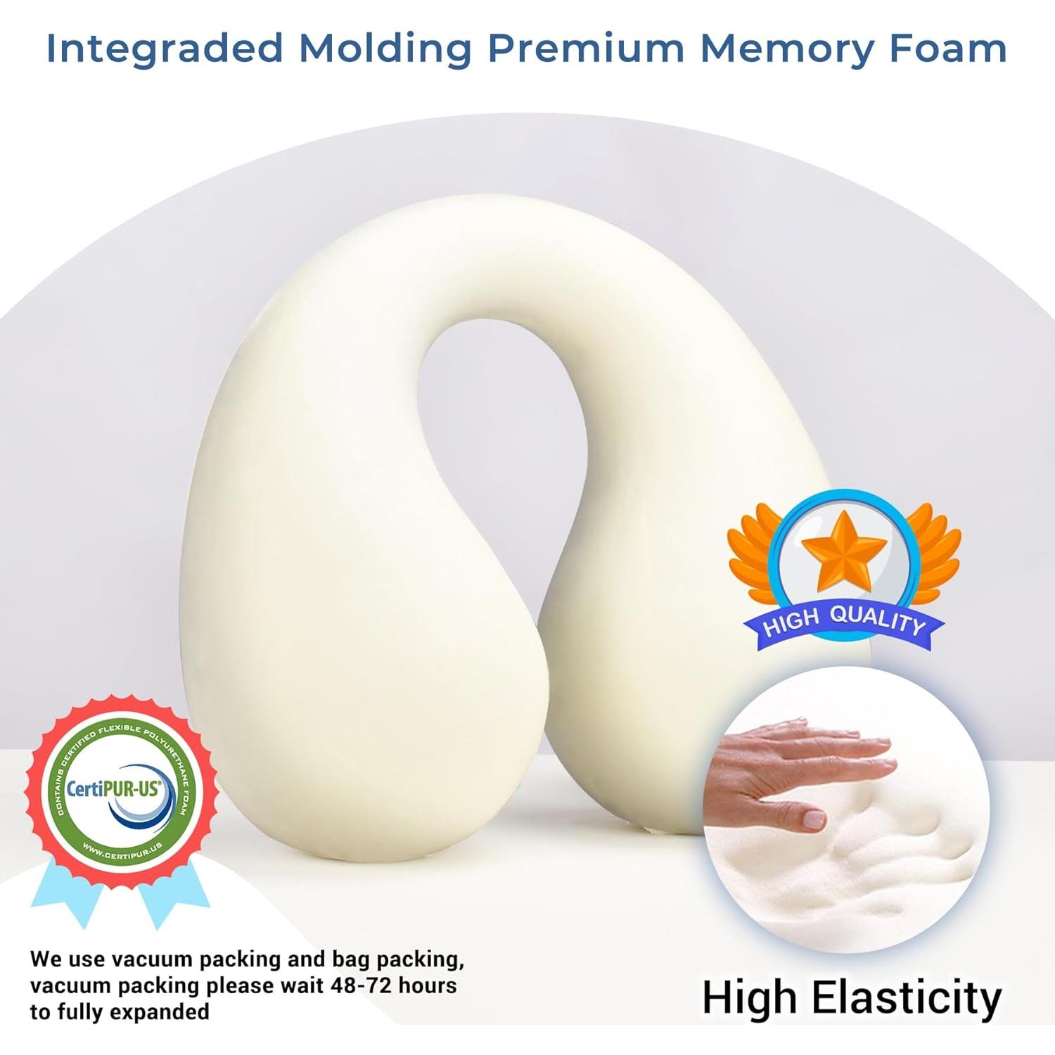 Almohada de Viaje COOLBEBE para Niños - Soporte Cuello Negro