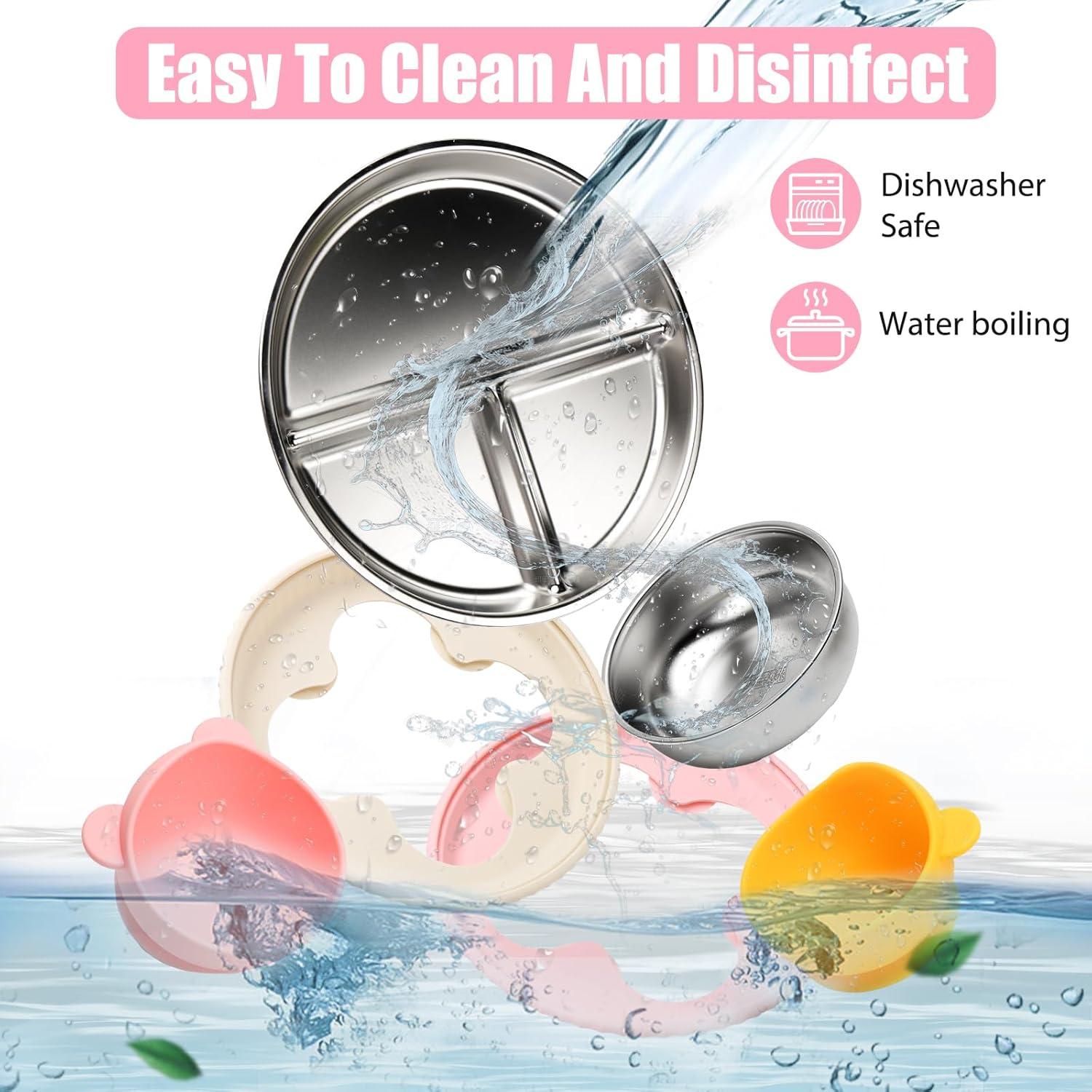 Set de Platos y Cuencos Antideslizantes MISSLILI para Bebés